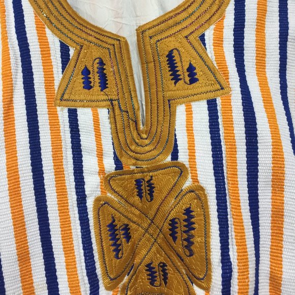 VINTAGE SLEEVELESS STRIPE MIDI DRESSES SIZE M - Picture 7 of 11